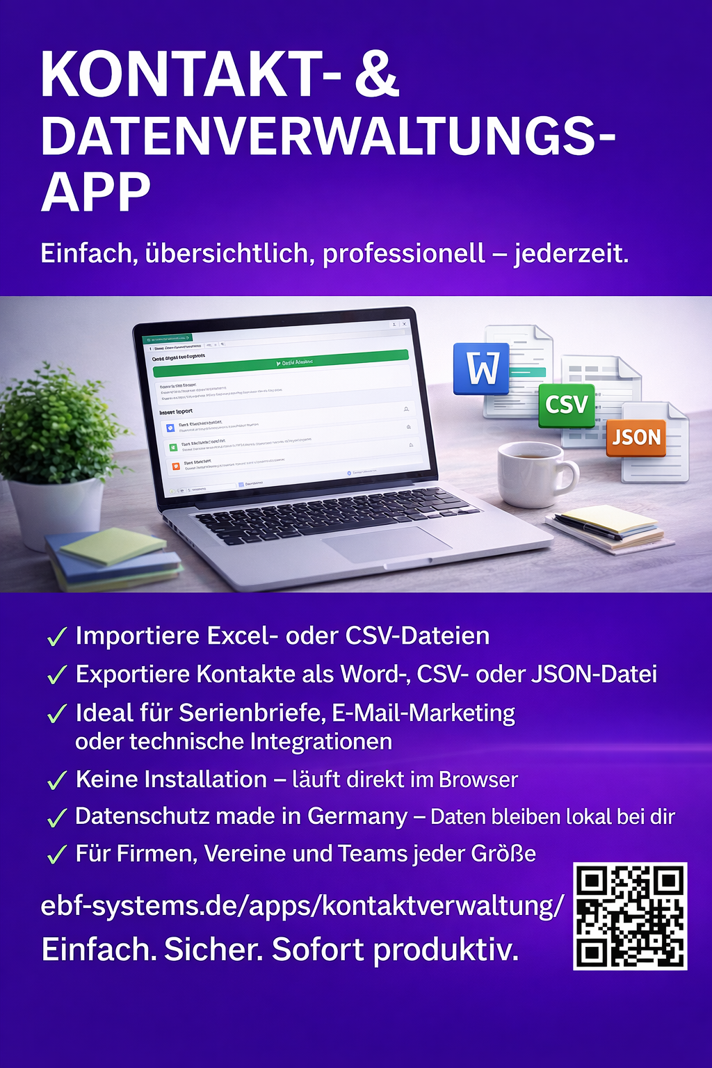 Kontakt- & Datenverwaltungs-App