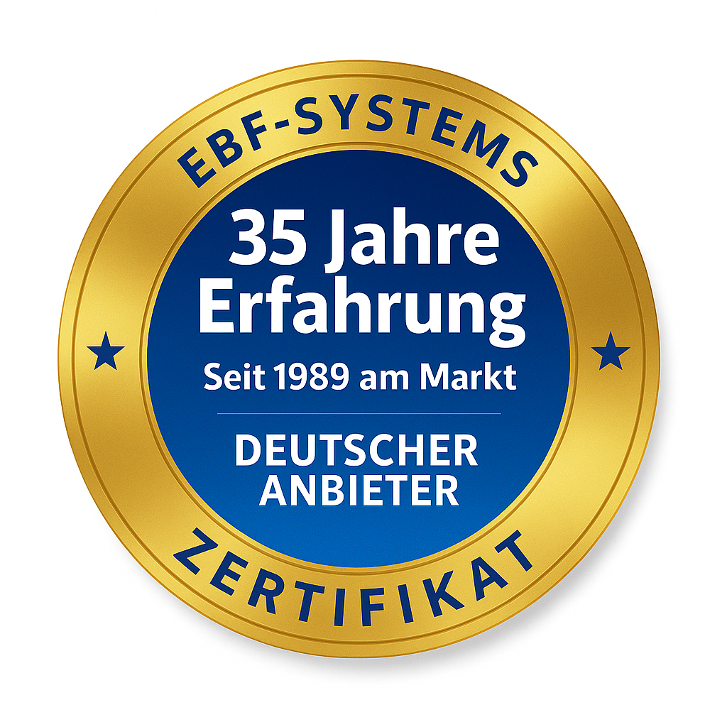 EBF-Systems Zertifikat